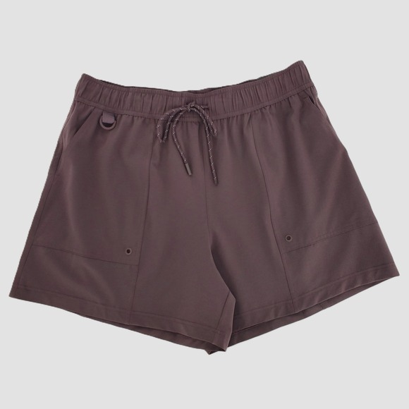 Calia Womens L Hike High Rise Short Dark Brown Relaxed Moisture Wicking Stretch - Picture 1 of 8